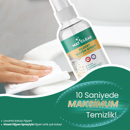 Mat Clean Klozet Hijyen Spreyi 100ml   Lavanta Kokulu, Durulama Gerektirmez