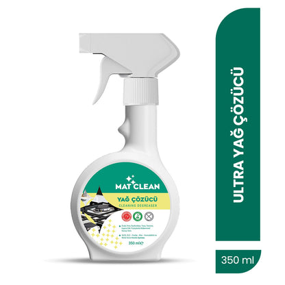 Mat Clean Yağ Çözücü Sprey 350ml Güçlü Formül, Mutfak ve Ocak Temizliği